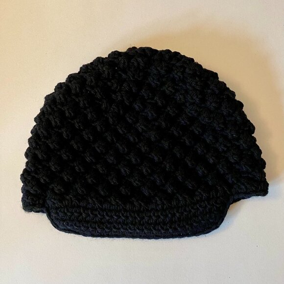 Banana Republic 100% Wool Nubby Knit Black Hat | OS | Holiday 2008 Collection - Picture 1 of 8